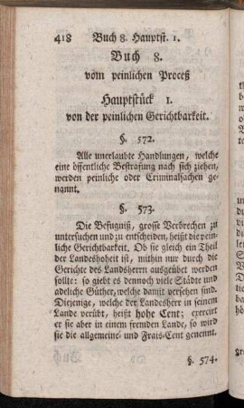 Buch 8. vom peinlichen Proceß.