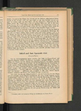 Schloß und Amt Apenrade 1564
