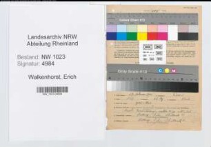 Entnazifizierung Erich Walkenhorst , geb. 27.02.1900 (Kaufmann)