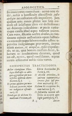 Conspectus Tractationis.