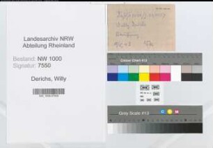 Entnazifizierung Willy Derichs, geb. 16.06.1905 (Steuerassistent)