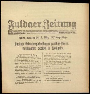 Ausgabe vom Samstag, den 03. März 1917.