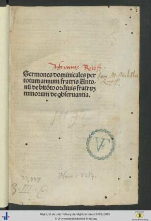 Sermones dominicales per totum annum