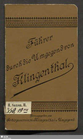 Führer durch die Umgegend von Klingenthal