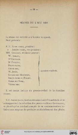 Séance du 2 mai 1890