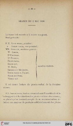 Séance du 2 mai 1890