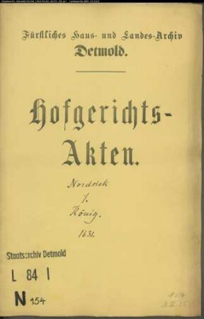 Nordsiek, Johann gegen Hermann Koning - Schuldforderung
