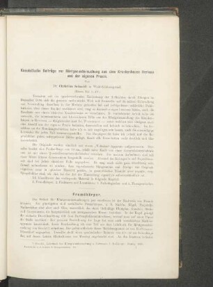 Kasuistische Beiträge zur Röntgenuntersuchung aus dem Krankenhause Herisau und der eigenen Praxis.