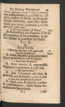 Tit. X. De Nuptiis