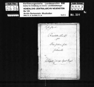 Ignaz Pleyel: Quartetto, Toni D. / per / Due Violini, Viola / e / Violoncello / Composti dal Sig. Ignat Pleyel; Ms.ca. 1790.