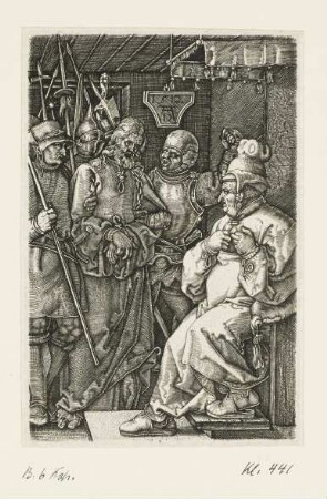 Christus vor Kaiphas, Blatt 1 der Folge "Passion"