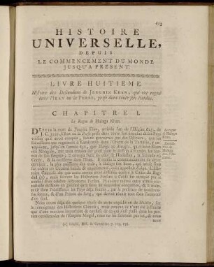 Chapitre I. Le Regne de Hulagu Khan.