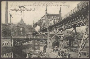 Ansichtskarte "Überführung der Hochbahn über den Landwehrkanal und Anhalter Bahn"