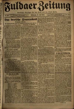Ausgabe vom Mittwoch, den 12. Juli 1922.
