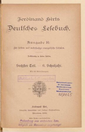 Teil 6 = 6. Schulj., [Schülerbd.]: [Teil 6 = 6. Schulj., [Schülerbd.]] : mit 26 Abbildungen