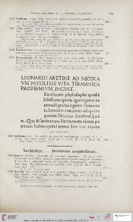 Nachträge. - Dernières acquisitions (Nr. 1504a - 1547)