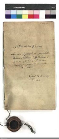 Notariatsinstrument über die Wahl Adalberts von Schleifras zum Dechanten des Stifts Fulda