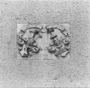 Bautzen, Wappen am Wohnhaus Burglehn 5 : Bautzen. Wappen am Wohnhaus Burglehn 5