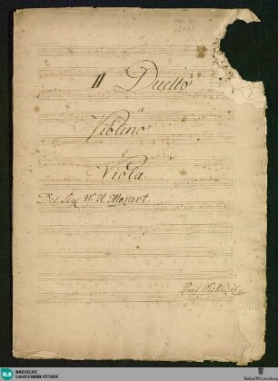 2 Duets - Don Mus.Ms. 2133 : vl, vla