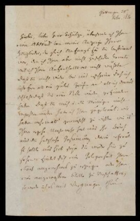 Brief von Wilhelm Grimm an Georg Schulze