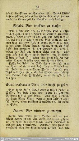 Saures Bier trinkbar zu machen
