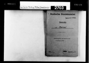 Unterbringung der (süd-)badischen Staatskanzlei im Colombischlößle in Freiburg
