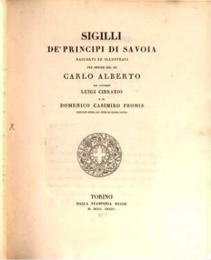 Sigilli de'Principi di Savoia