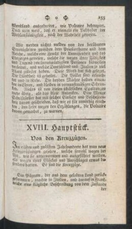 XVIII. Hauptstück. Von den Kreuzzügen