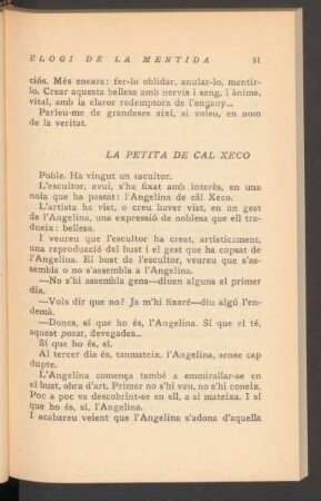 La petita de cal xeco