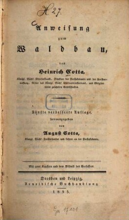 Anweisung zum Waldbau