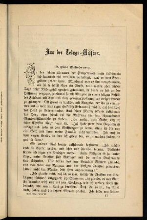 257-262, 12. Eine Bekehrung