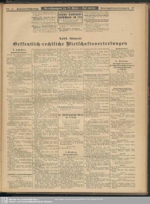 XIII. Abschnitt. Oeffentlich-rechtliche Wirtschaftsvertretungen