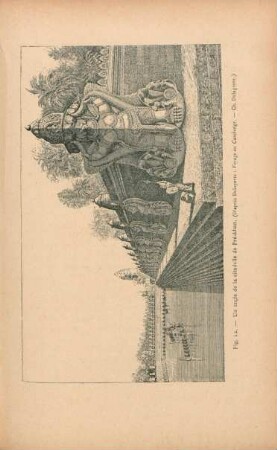 Un angle de la citadelle de Préakhan. (D'après Delaporte : Voyage au Cambodge. - Ch. Delagrave.)