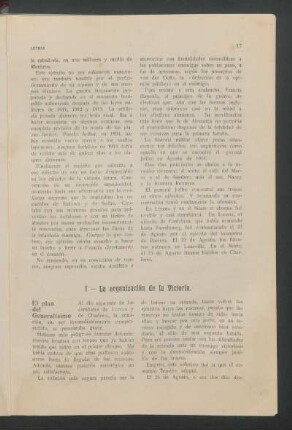 I - La organización de la Victoria.