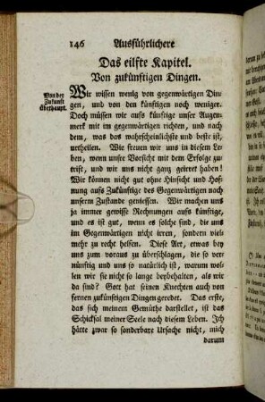 Das eilfte Kapitel. Von zukünftigen Dingen.