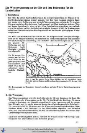 Die Wiesenwässerung an der Elz und ihre Bedeutung für die Landeskultur