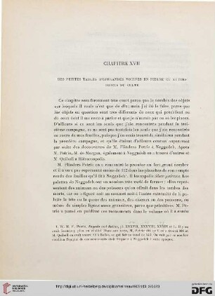 Chapitre XVII: Des petites d’offrandes votives en pierre et autres objets du culte