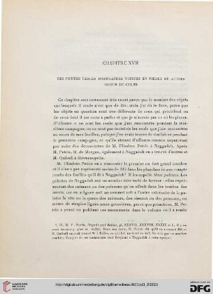 Chapitre XVII: Des petites d’offrandes votives en pierre et autres objets du culte