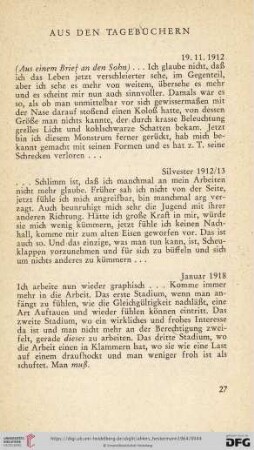 Aus den Tagebüchern