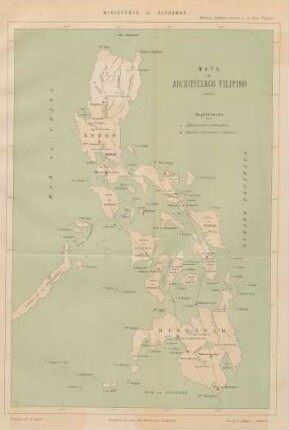 Mapa del Archipielago filipino