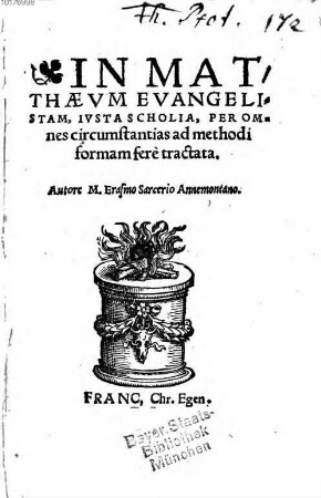 In Matthaeum Evangelistam iusta scholia