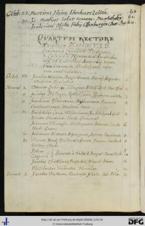[fol. 53] Rektorat Friedrich Martini 1600/01