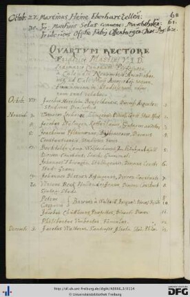 [fol. 53] Rektorat Friedrich Martini 1600/01