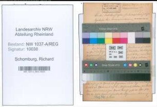 Entnazifizierung Richard Schomburg , geb. 07.02.1905 ()