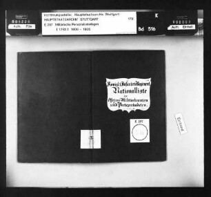 Nationalliste der Offiziere, Militärbeamten und Portepeekadetten des 7. Infanterie-Regiment, auf den 15. März 1860