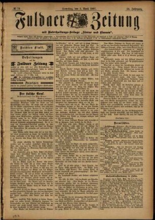 Dritte Ausgabe vom Samstag, den 03. April 1897.