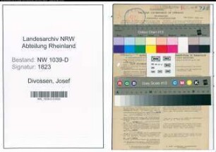 Entnazifizierung Josef Divossen , geb. 01.08.1898 (Schulleiter)