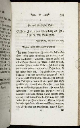 Ein und fünfzigster Brief. - Sechzigster Brief.