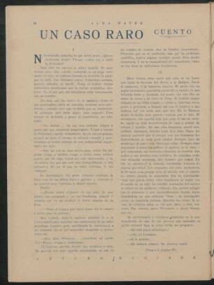 Un caso raro : Cuento
