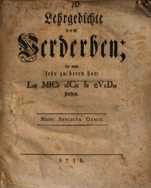 Lehrgedichte vom Verderben